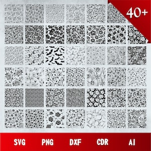 パターン バンドル、ベクター ファイル、.Png、.Svg、.Dxf、.Cdr、.Ai、印刷準備完了、幾何学的パネル、即時ダウンロード、カット ファイル