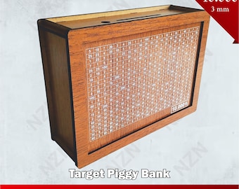 Piggy Bank Laser Cut SVG, Laser Cut Wood Organizer, Vector Files, .Png, .Svg, .Dxf, .Cdr, .Ai,INSTANT DOWNLOAD, Money Box