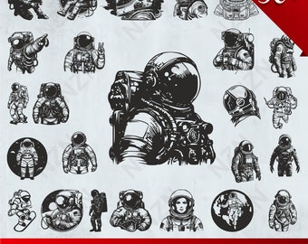 Astronaut SVG Bundle, Vector Files, .Png, .Svg, .Dxf, .Cdr, .Ai, Ready to print, Astronaut Space Rocket Svg, INSTANT DOWNLOAD, Cut File