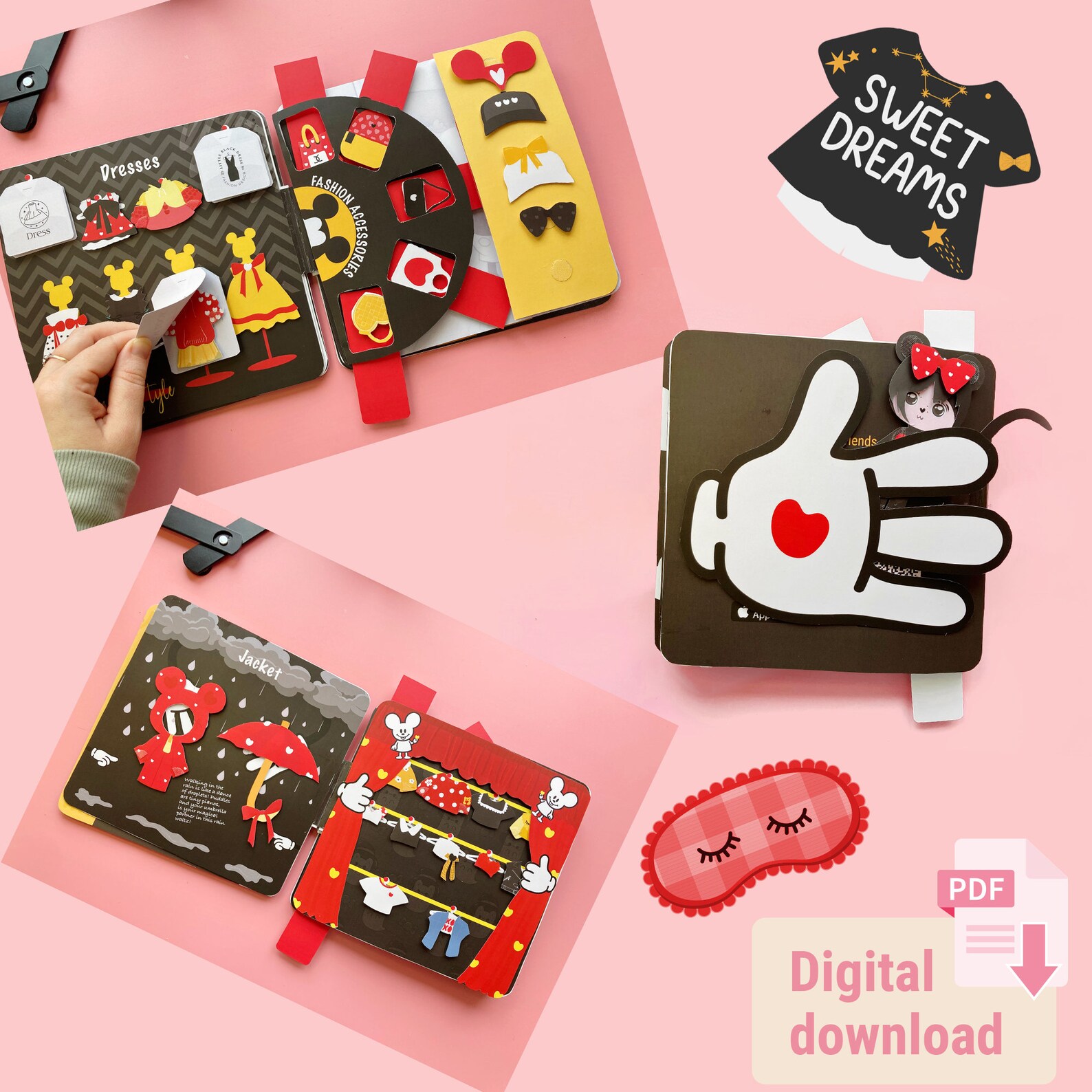 Crafty Kids Printable: Paper Doll Mouse &amp; Fashion Book Set - Etsy
