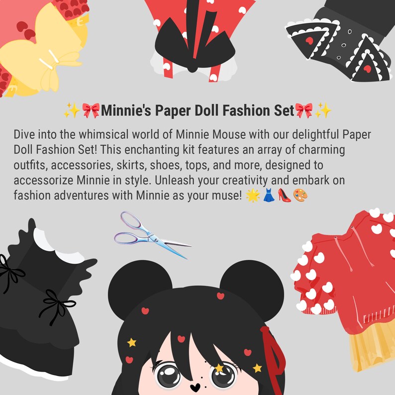 Crafty Kids Printable: Paper Doll Mouse &amp; Fashion Book Set - Etsy