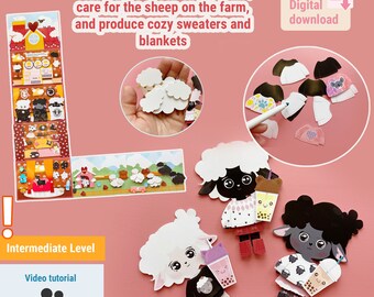 Sheep Farm Craft Kit with Printable Dolls