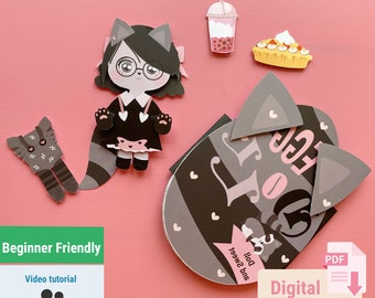 Printable Raccoon Paper Doll Crafting Adventure: Cozy Critter Collection