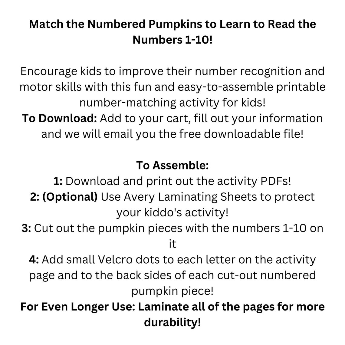 Preschool Printables Number Matching Game for Preschool - Etsy