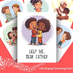 Help Me Dear Father Singing Time Song Chart | LDS Primary Chorister Helps | Song Pictures | Digital Download