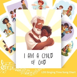I Am a Child of God Singing Time Song Chart | LDS Primary Chorister Helps | Song Pictures | Digital Download