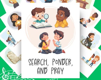 Search Ponder and Pray Singing Time Song Chart | LDS Primary Chorister Helps | Song Pictures | Digital Download