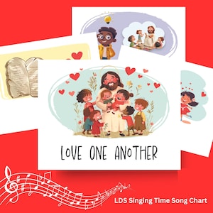 Love One Another Primary Singing Time Song Chart | LDS Primary Chorister Helps | Song Pictures | Digital Download