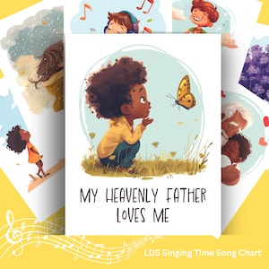 My Heavenly Father Loves Me Singing Time Song Chart | LDS Primary Chorister Helps | Song Pictures | Digital Download