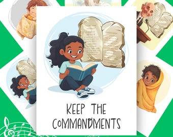 Keep the Commandments Singing Time Song Chart | LDS Primary Chorister Helps | Song Pictures | Digital Download