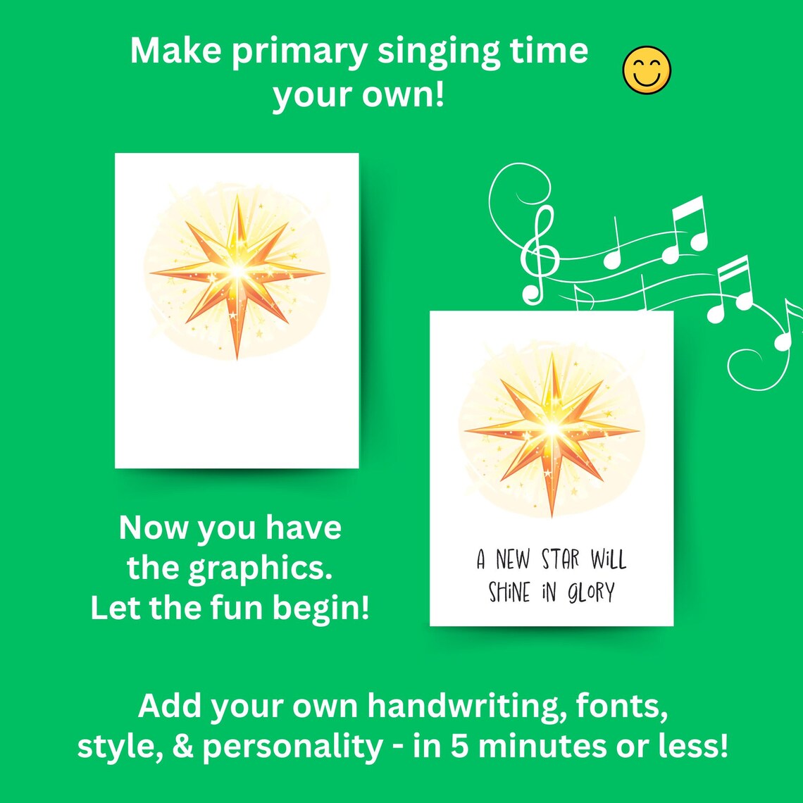 Star Bright Singing Time Song Chart | LDS Primary Chorister Helps ...