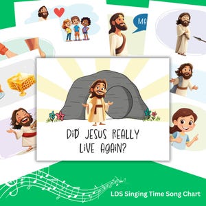 Did Jesus Really Live Again? Singing Time Song Chart | LDS Primary Chorister Helps | Song Pictures | Digital Download