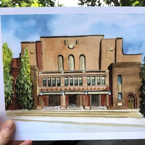 Jake Nevin Fieldhouse Wall Art Print of original watercolor painting