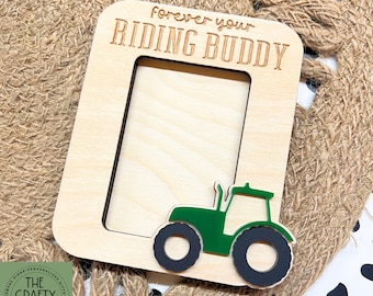 Tractor Photo Frame Magnet - Forever Your Riding Buddy - Father's Day Gift