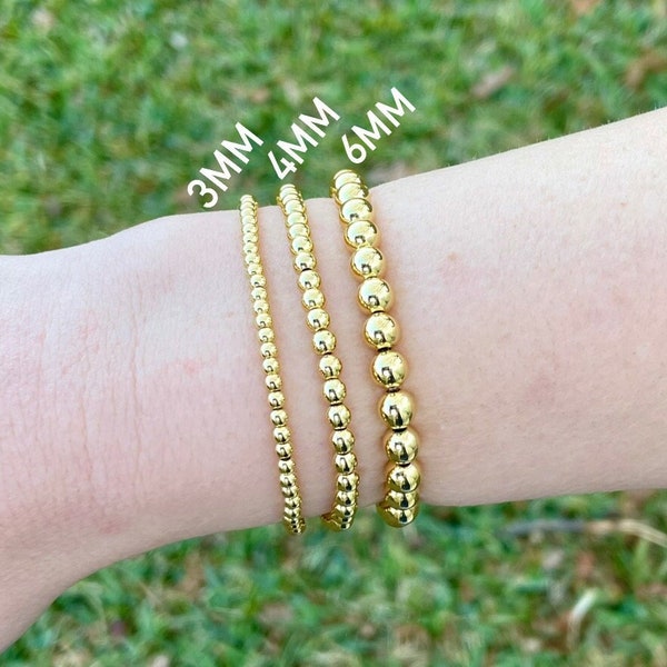 18k Gold Filled Beaded Bracelet