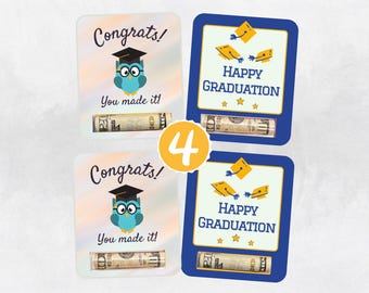 Graduation Money Card Holder Set, Congrats Grad Gift, Set of 4