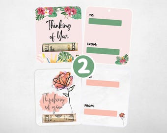 Thinking of You Money Card Set – Cash Holder Gift for Encouragement, Sympathy, Birthday