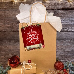 Christmas Money Card Holder, Holiday Gift Card, Ornament, Set of 4 image 9