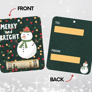 Christmas Money Card Holder, Holiday Gift Card, Ornament, Set of 4 image 5