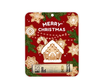 Gingerbread House Christmas Money Card Holder, Unique Cash Gift