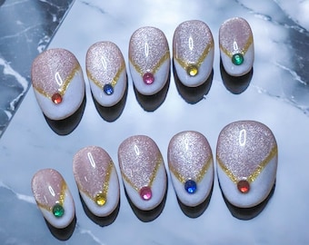 Unghie finte Sailor Moon: design anime Crystal Gem