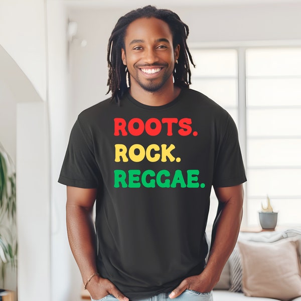 Reggae Music Fan T-Shirt Gift, Birthday Gift Ideas For Reggae Lover, Roots Rock Reggae, Bob Marley Fans, Rasta T-Shirt, Gift for Reggae Fan