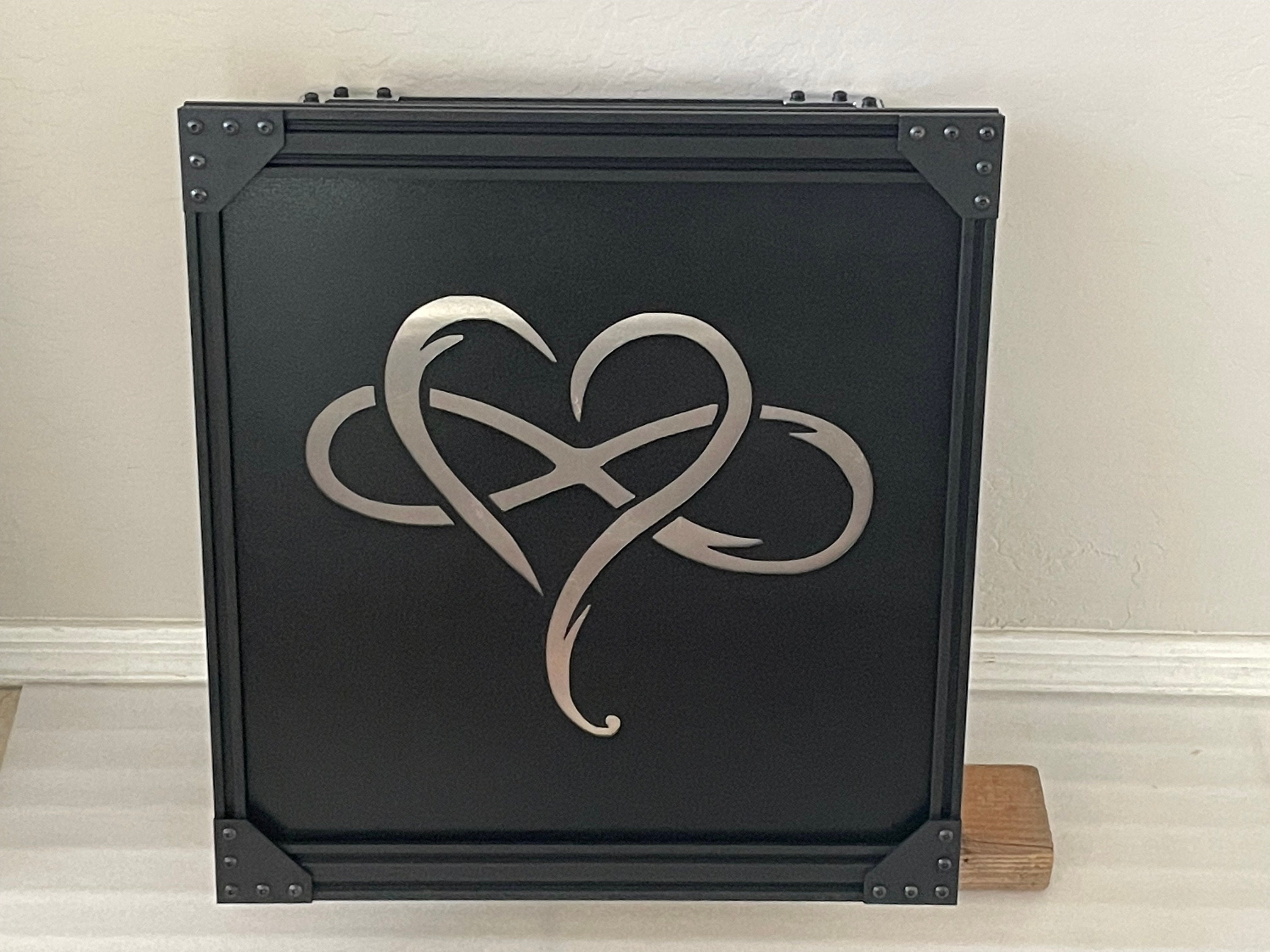 Infinity Firearm Case Small In-wall Hidden Gun Cabinet - Infinity Heart Design - Customizable ...