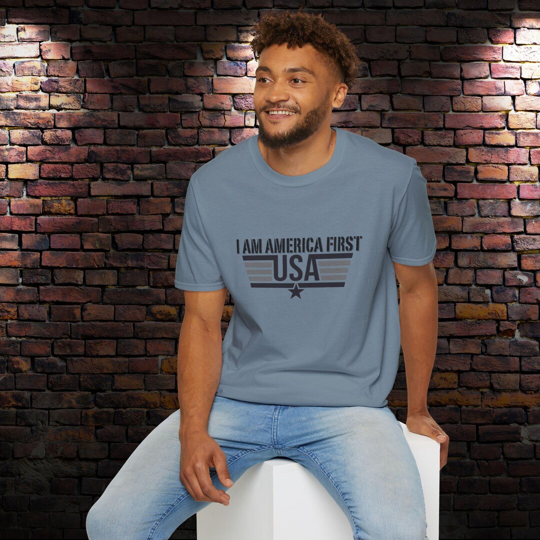 I Am America First USA- T-shirt - Etsy