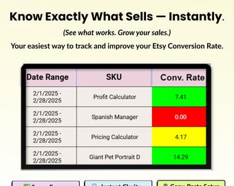 Etsy Conversion Rate Manager | Boost Sales With Actionable Tips and Smart Metrics