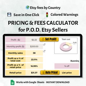 Preis- und Etsy-Gebührenrechner – Preistool für Printify für Etsy-Verkäufer