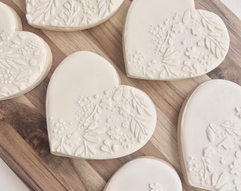 Floral Heart Sugar Cookies | Wedding, Bridal Shower, Birthday, Baby Shower and Gifts