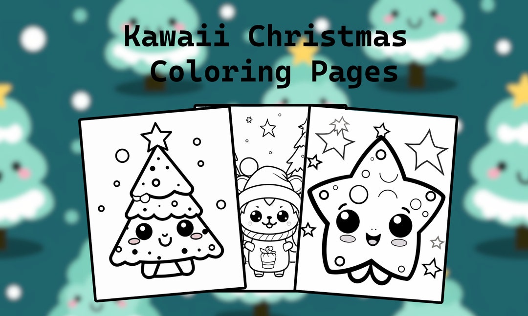 40 Kawaii Christmas Coloring Pages, Cute Coloring, Cute Kawaii, Kawaii