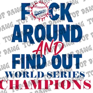 F Around And Find Out With Baseball Design Digital Download SVG PNG Jpg
