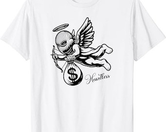 Heartless Angel with Ski Mask and Money Bag 101 Graphic Tee