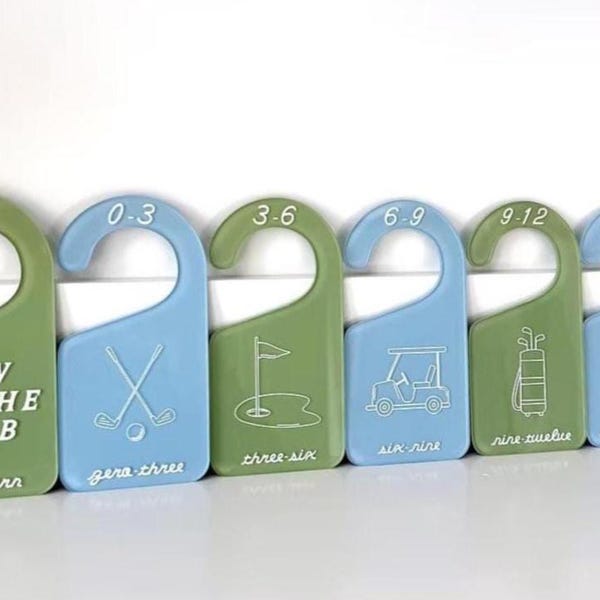 Acrylic Golf Closet Dividers, Golf Theme Nursery, Golf Baby Shower Gift, Nursery Closet Organizers, Golf Nursery Decor, Golf Baby Gifts