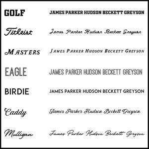 Personalized Golf Ball Name Sign for Golf Theme Room Sports Theme Bedroom Decor Golf Design Name Sign Sports Name Sign, 19th Hole Sign image 15