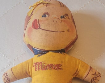 Minx doll by General Foods. This doll is part of a trio of soft dolls that were advertising campaign giveaways in 1953. 10 inches tall.