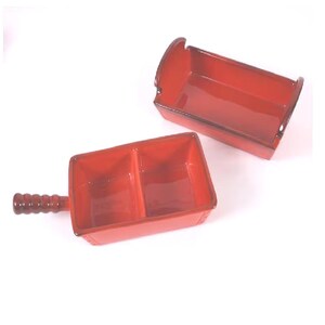 Vintage Metlox Poppytrail Red Serving Dishes: Divided & Bread Set