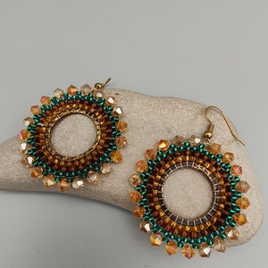 Beaded hoop earrings