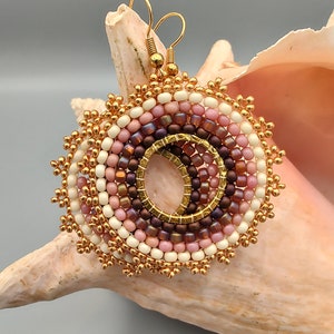 Beaded hoop earrings