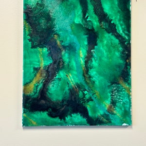Pintura de resina verde bosque