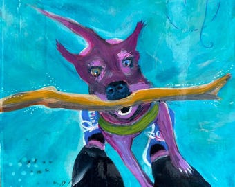 Barra de arena de Walton. Arte original de 8 x 8