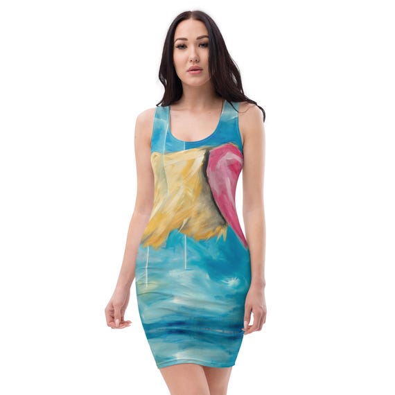 heart bodycon dress Body-Con Open Back Midi Dress  Cotton Candy LA