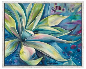 Blue agave #2 original artwork. 30x40 Framed.