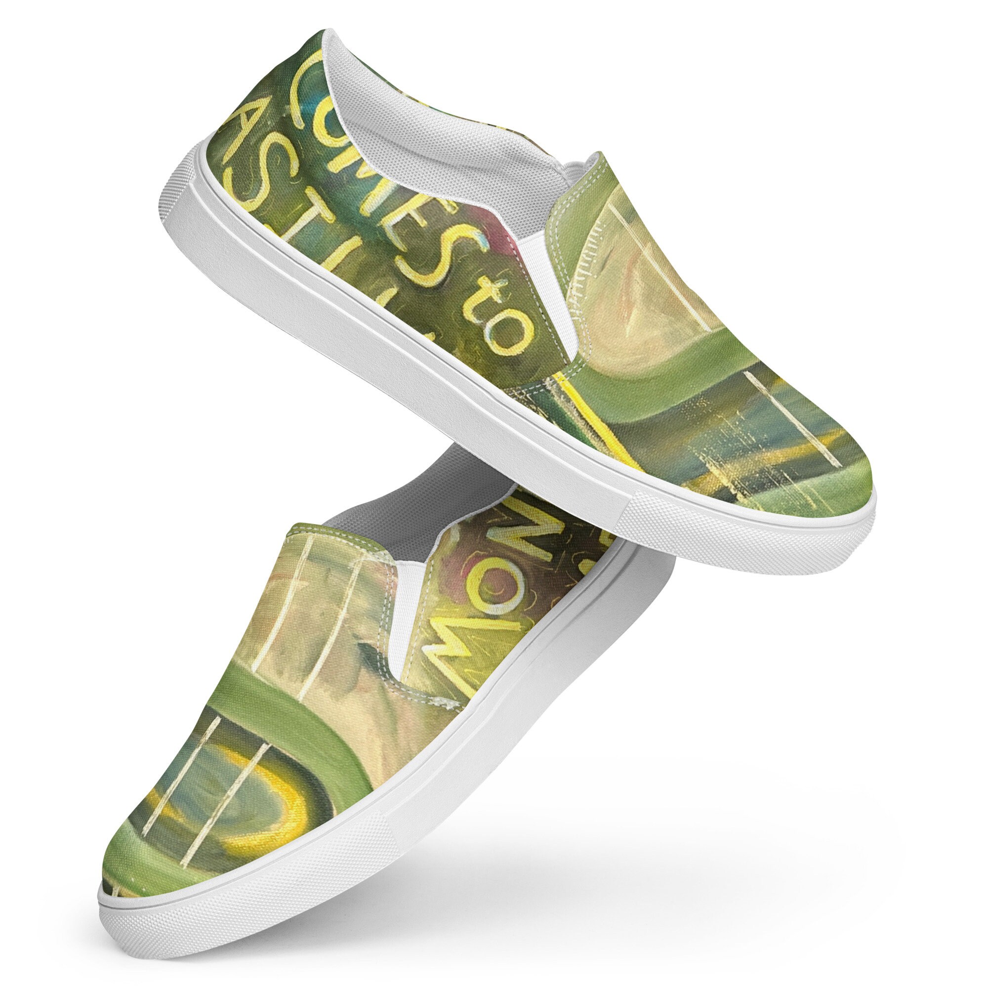 Zapatos de lona sin cordones para mujer, zapatos de pintura Money Mantra, zapatos de verano, zapatos planos sin cordones, zapatillas coloridas, zapato