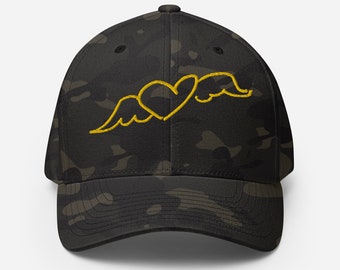 Baseball Cap, Structured Twill Cap, Embroidered Cap, Summer Sun Hat, Heart Baseball Cap, Camo hat, Facial Protection Sun Cap, Valentine Cap