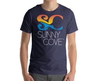 Sunny cove Camiseta unisex, camisas de pareja, camisa de California de manga corta, ropa de Santa Cruz, ambiente de verano, camiseta de mujer, tema de playa para hombres