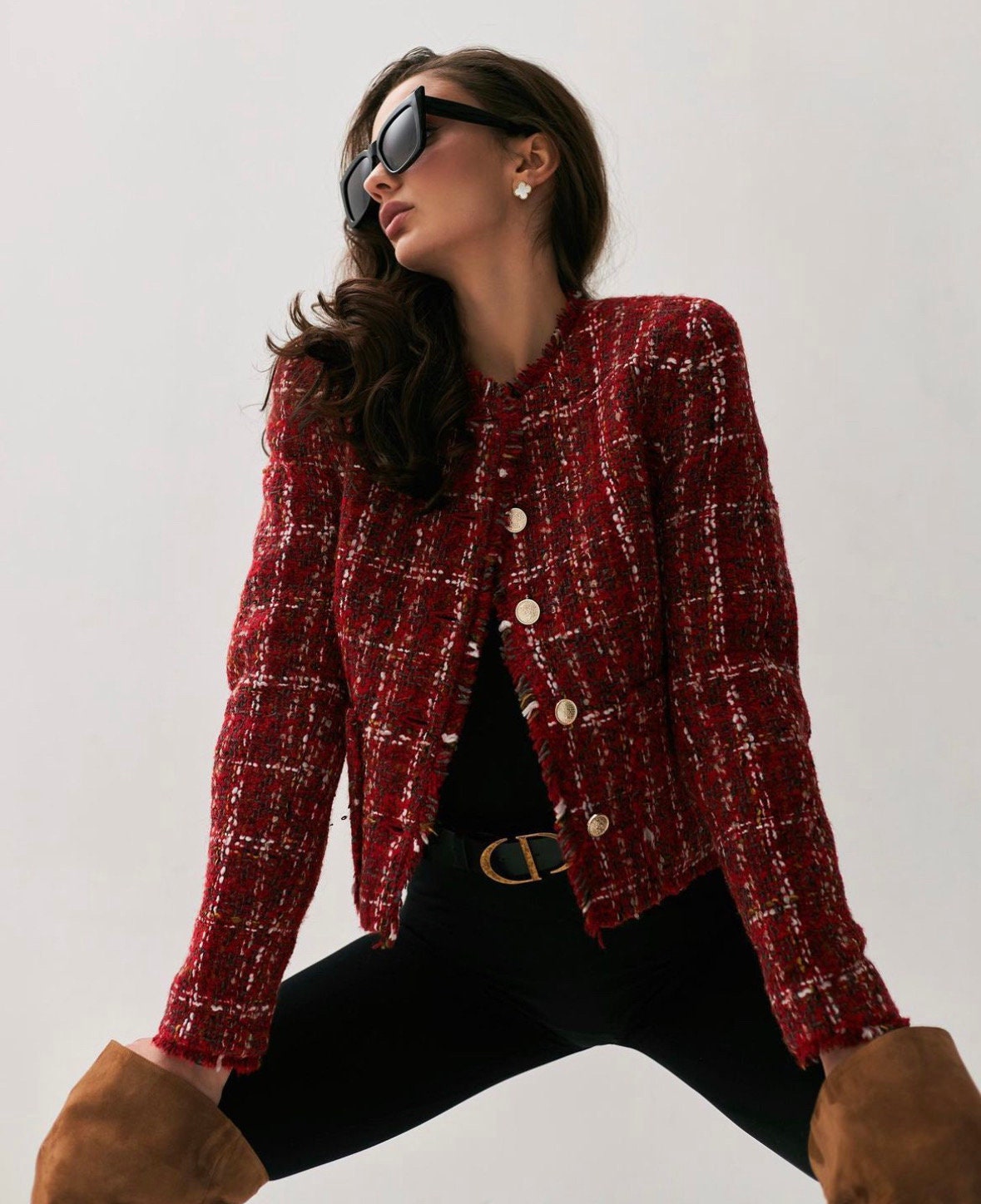 Tweed Jacket - Etsy