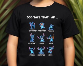Stitch God Says Shirts,  Funny Stitch Shirt,  Stitch Trip T Shirt, Stitch Kid Outfit, Family Visit Apparel