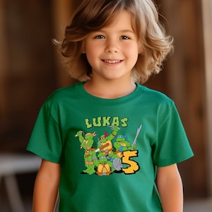 TEENAGE MUTANT NINJA TURTLES Personalised T-SHIRT T SHIRT TEE